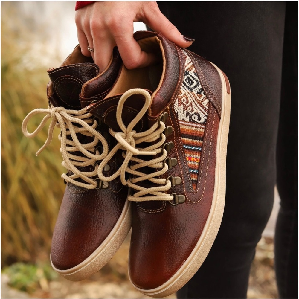 INKKAS Brown Leather Camping Boot